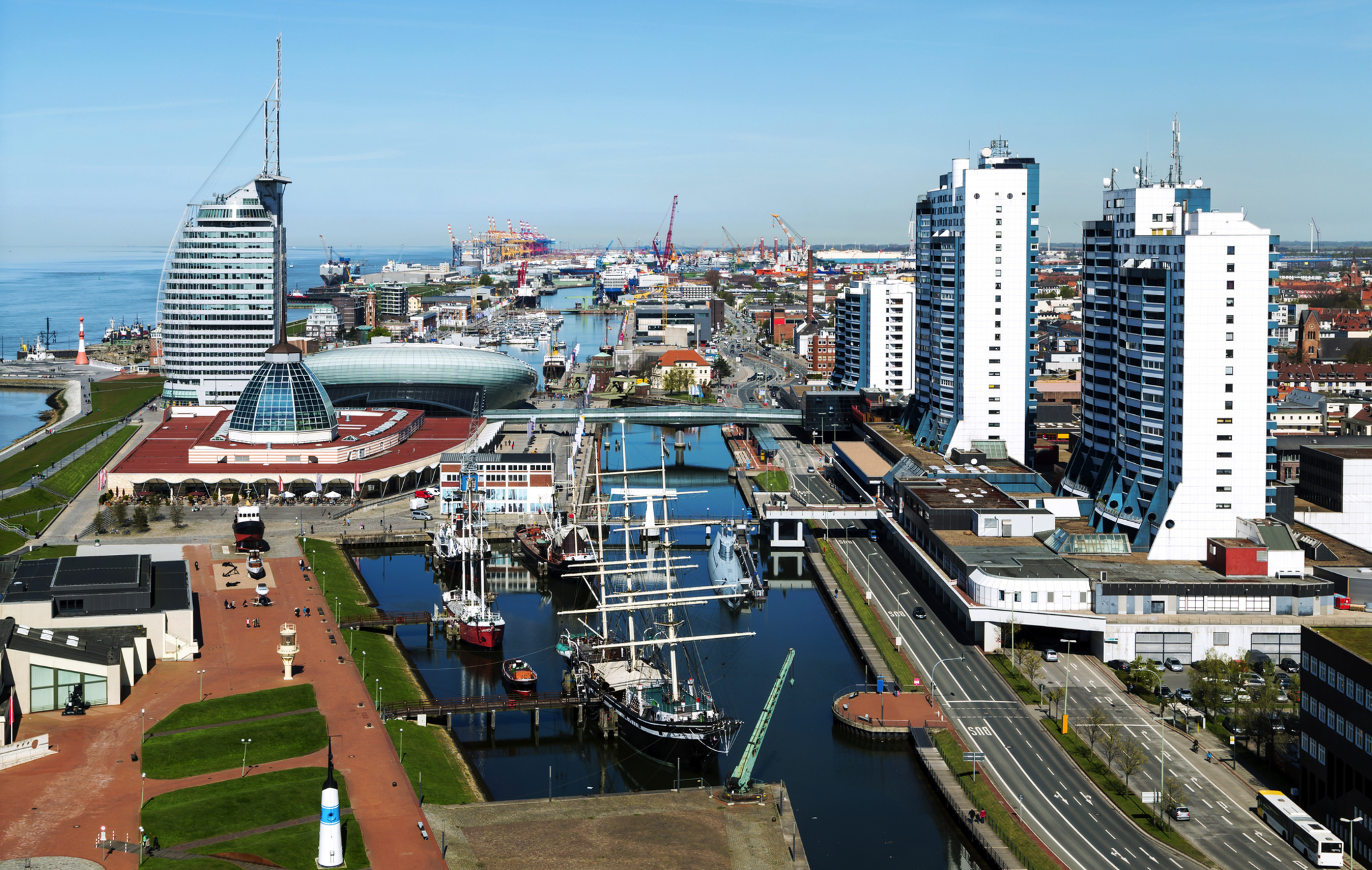 Blick auf Bremerhaven,Aussicht Blick auf Bremerhaven,Aussicht Bild