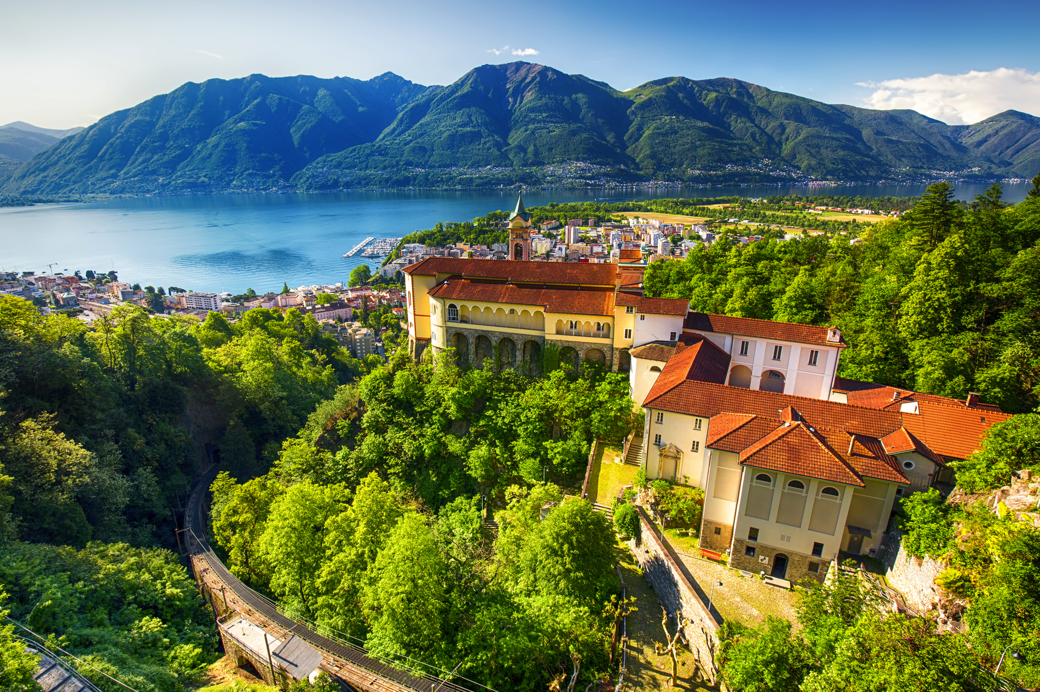 Wallfahrtskirche Madonna Del Sasso über Locarno am Lago Maggiore in der Schweiz Wallfahrtskirche Madonna Del Sasso über Locarno am Lago Maggiore in der Schweiz Bild