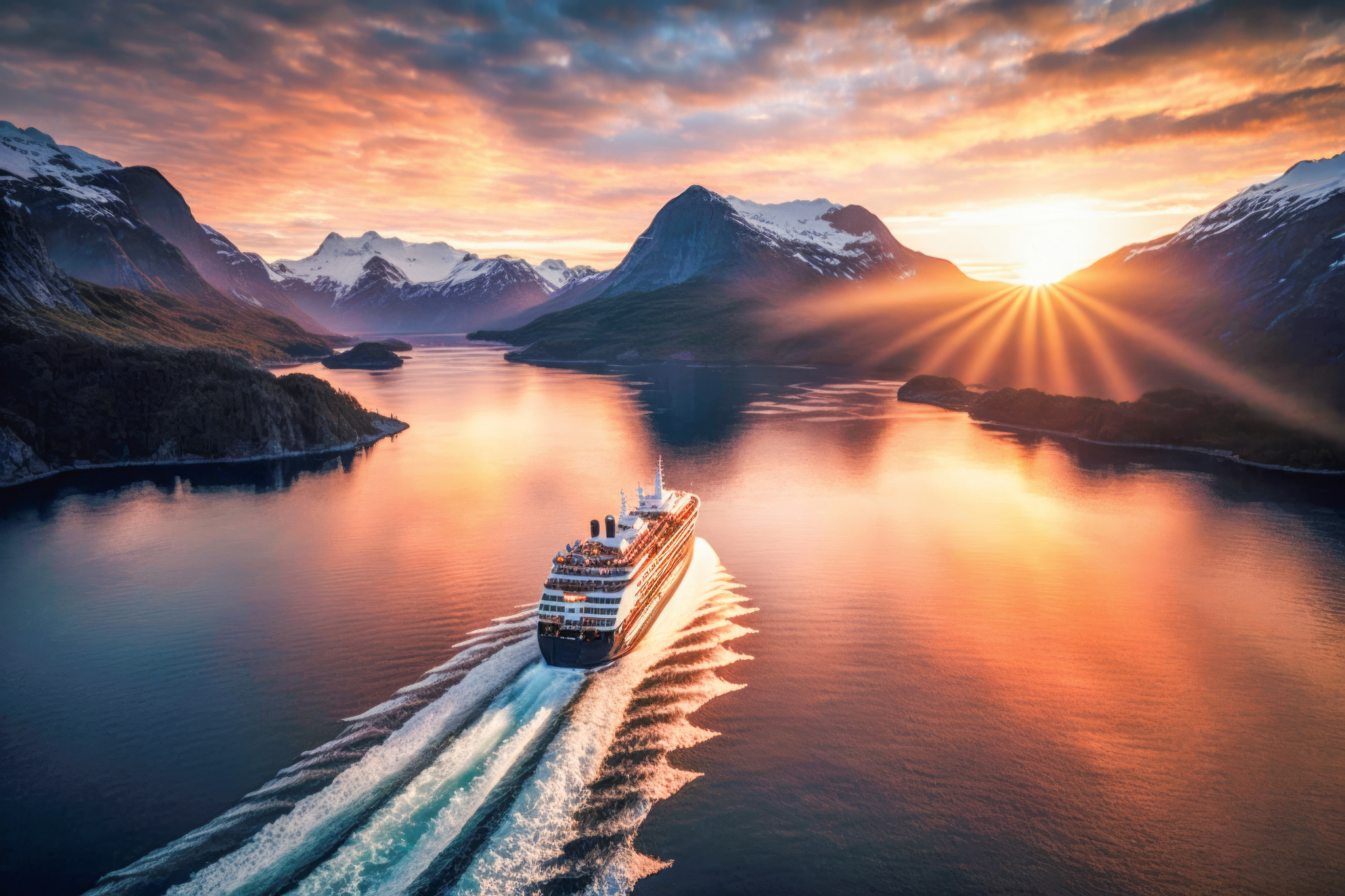 Blick auf ein Kreuzfahrtschiff Blick auf ein Kreuzfahrtschiff Bild