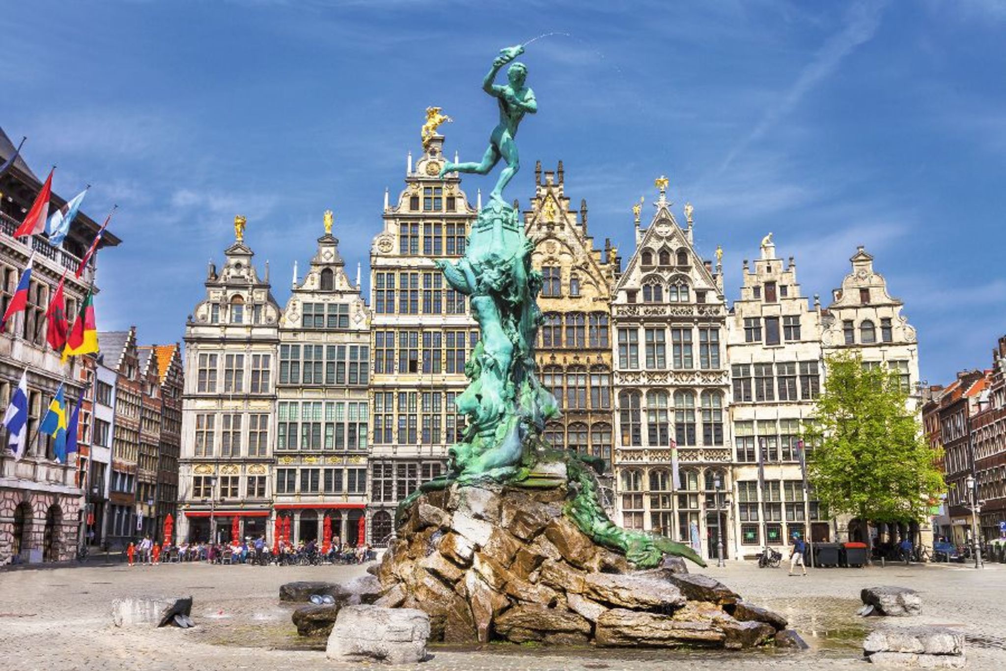 Traditionelle flämischer Architektur in Antwerpen Traditionelle flämischer Architektur in Antwerpen Bild