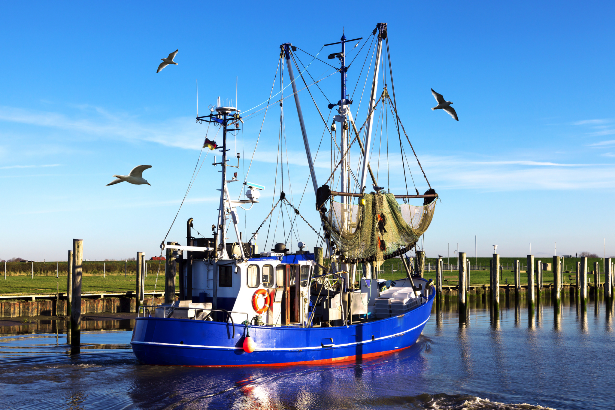 Krabbenkutter in Dorum Krabbenkutter in Dorum Bild